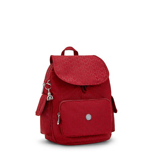 Kipling City Pack Small Classic Backpacks Signature Red | AU 1498IL